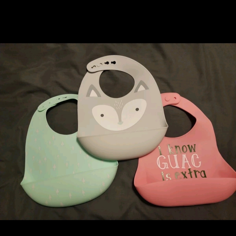 3pk Washable bibs